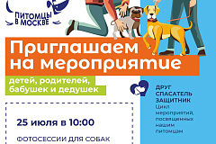 Фотосессия для четвероногих пройдёт в эту субботу в парке имени Юрия Лужкова