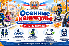 Госавтоинспекция Южного административного округа города Москвы усилит профилактическую работу по обеспечению безопасности детей в рамках городского мероприятия «Осенние каникулы»
